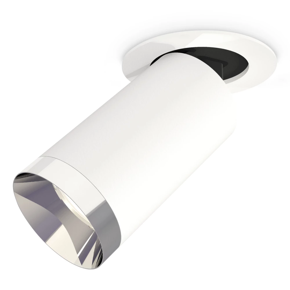 Комплект встраиваемого поворотного светильника XM6322202 SWH/PSL белый песок/серебро полированное MR16 GU5.3 (A2241, C6322, N6132) - Viokon.com