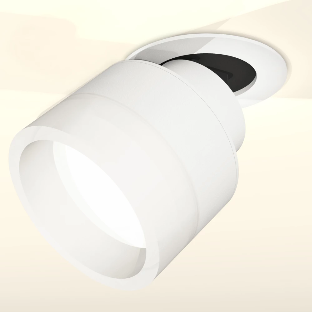 Комплект встраиваемого поворотного светильника с акрилом XM8101520 SWH/FR белый песок/белый матовый GX53 (A2241, A2105, C8101, N8401) - Viokon.com