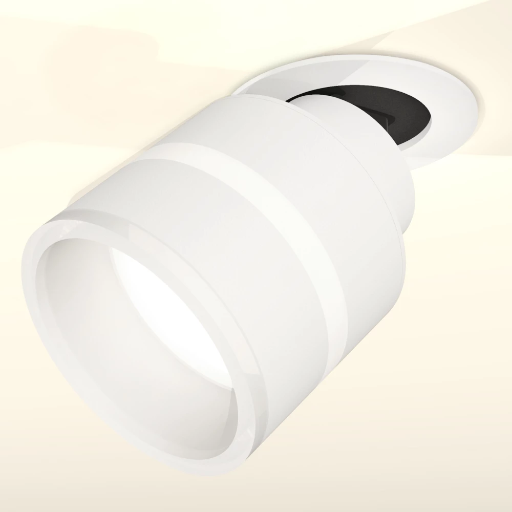 Комплект встраиваемого поворотного светильника с акрилом XM8101524 SWH/FR белый песок/белый матовый GX53 (A2241, A2105, C8101, N8444) - Viokon.com