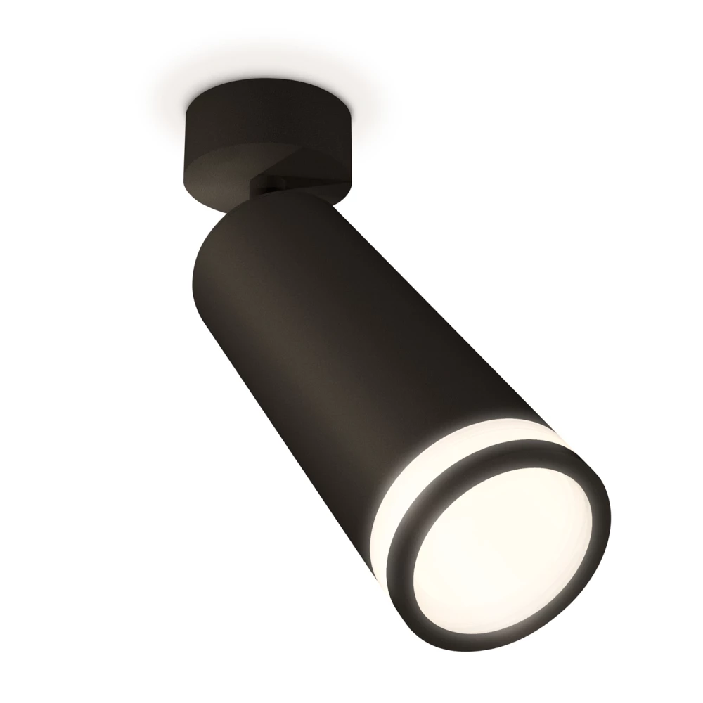 Комплект поворотного светильника с акрилом XM6343012 SBK/FR черный песок/белый матовый MR16 GU5.3 (A2210, C6343, N6221) - Viokon.com