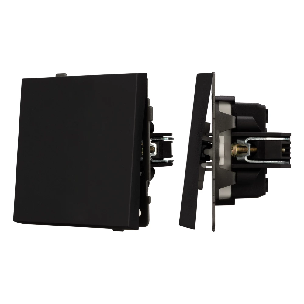 Механизм выключателя одноклавишный проходной SWT-TENDO-MKP1-SFPL-BK (230V, 10A) (Arlight, Матовый черный) 054579 - Viokon.com