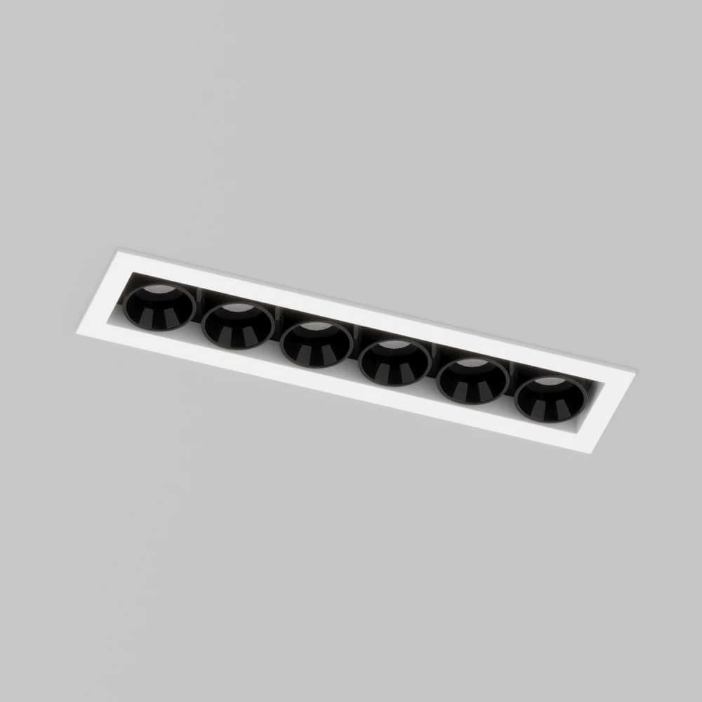 DK2514-WB Встраиваемый светильник SPACE со светодиодом L126mm 220V 10W 38 4000К IP20 белыйчерный алюминий - Viokon.com