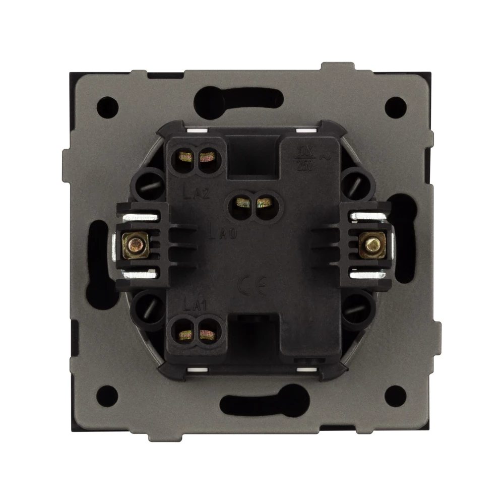 Механизм выключателя одноклавишный проходной SWT-TENDO-MKP1-PL-BK (230V, 10A) (Arlight, Черный) 054041 - Viokon.com