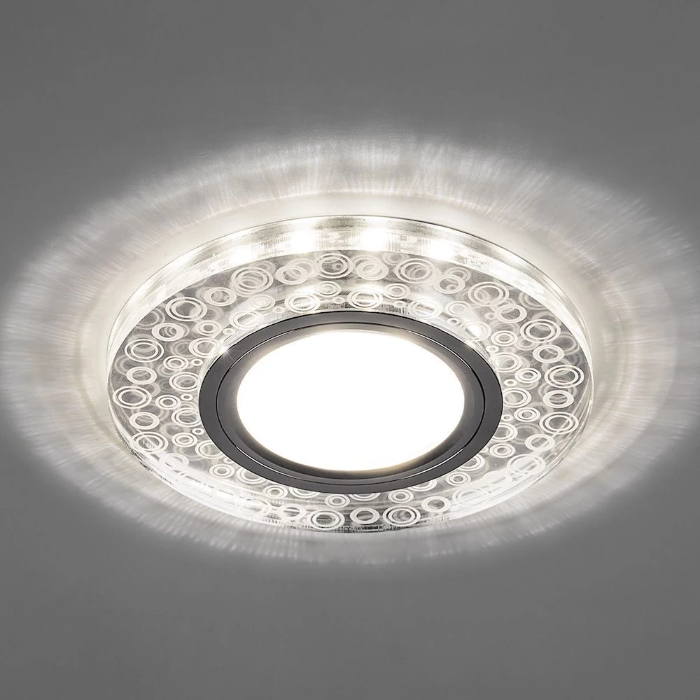 Светильник встраиваемый с LED подсветкой Feron CD961 потолочный MR16 G5.3 прозрачный, хром (32994) - Viokon.com