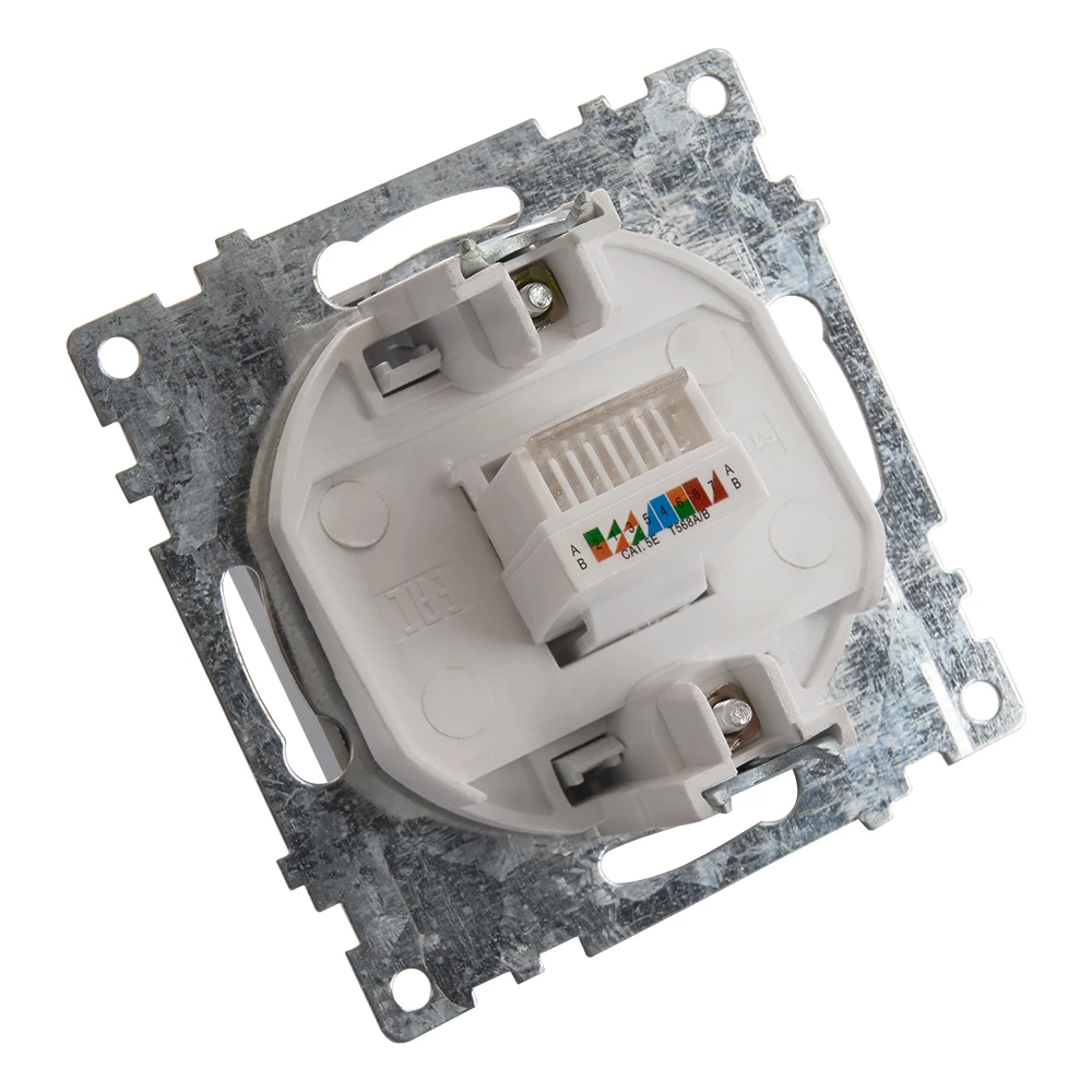 Розетка компьютерная 1-местная RJ-45 (механизм), STEKKER GLS00-7107-02, серия Катрин, шампань (39599) - Viokon.com