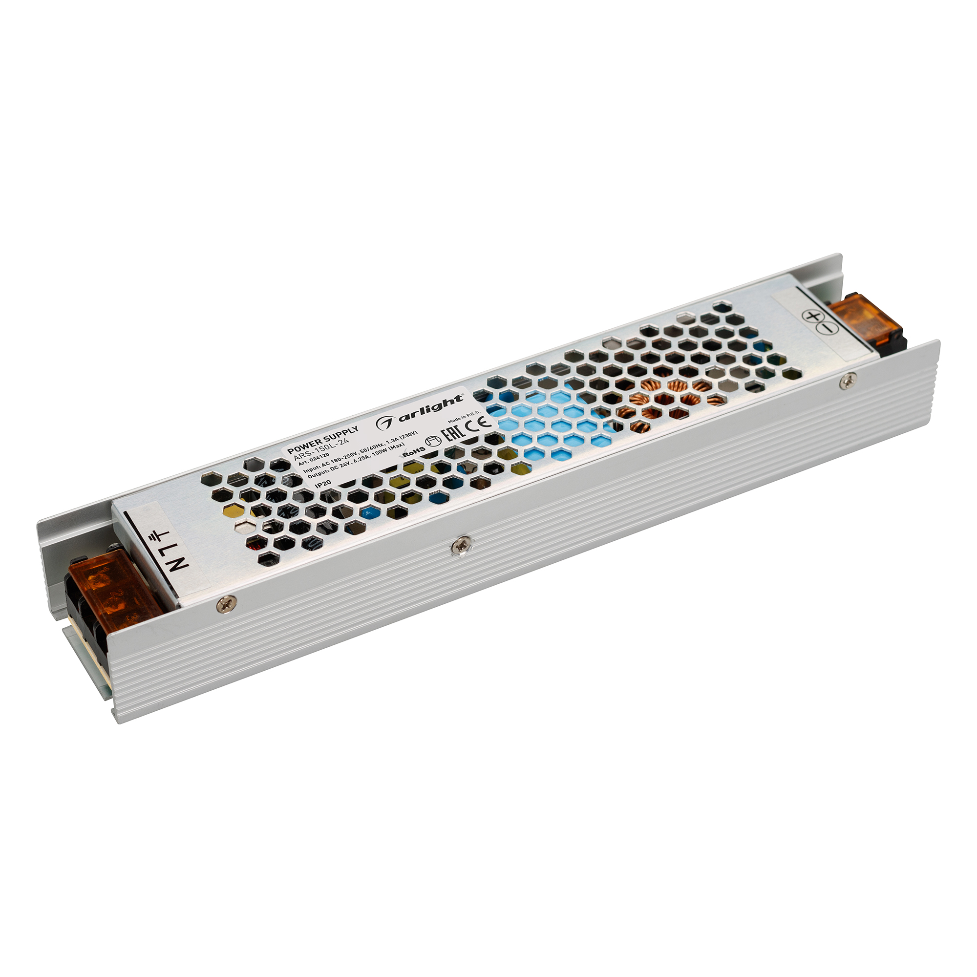 Блок питания ARS-150L-24 (24V, 6.25A, 150W) (Arlight, IP20 Сетка, 2 года) 024120 - Viokon.com