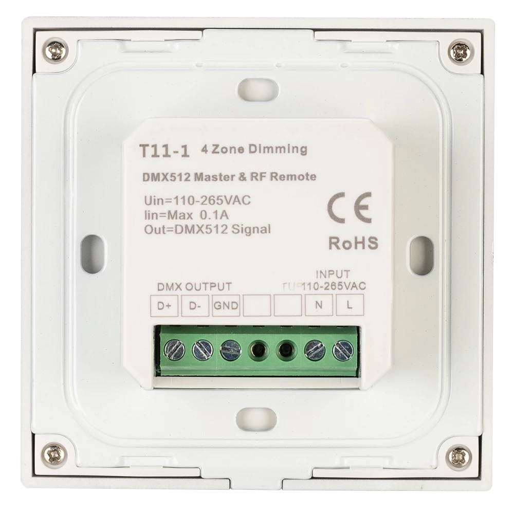 Панель Sens SMART-P29-DIM White (230V, 4 зоны, 2.4G) (Arlight, IP20 Пластик, 5 лет) 027103 - Viokon.com