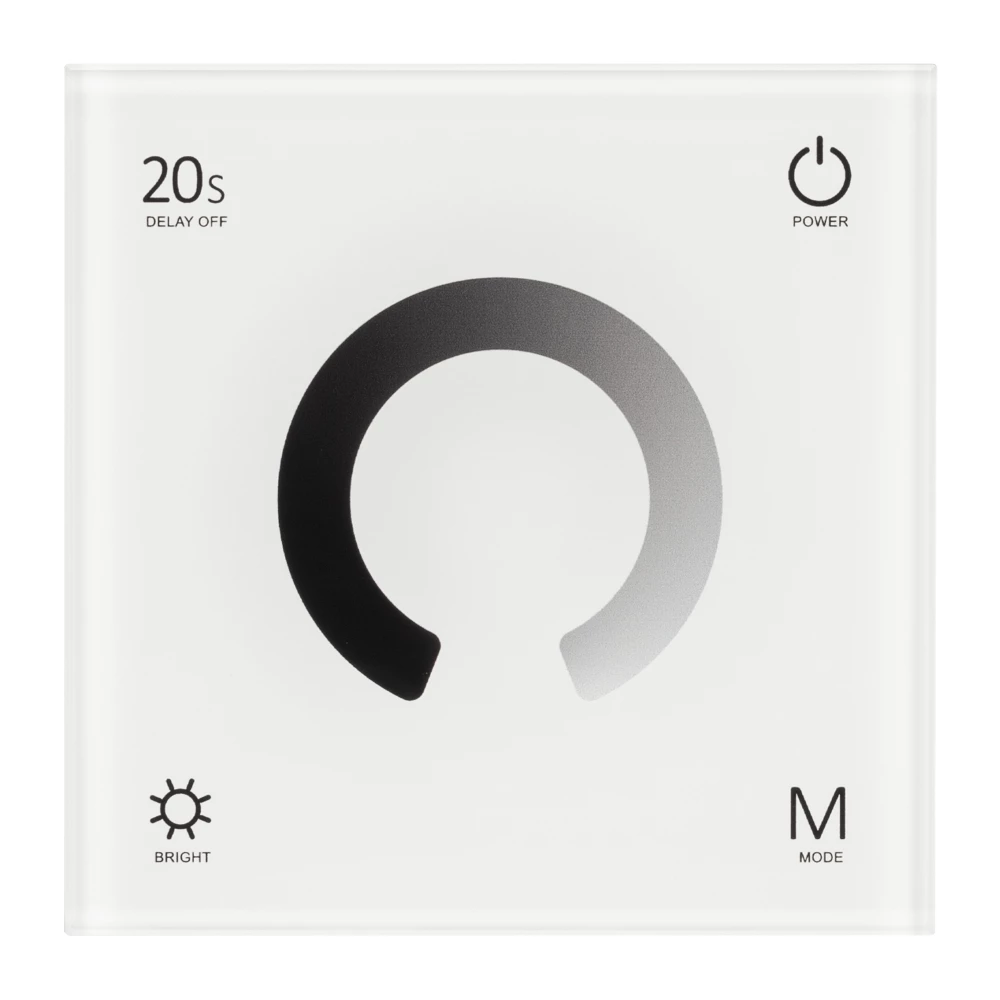 Панель SMART-P4-DIM-G-IN White (12-24V, 4x3A, Sens, 2.4G) (Arlight, IP20 Пластик, 5 лет) 034774 - Viokon.com