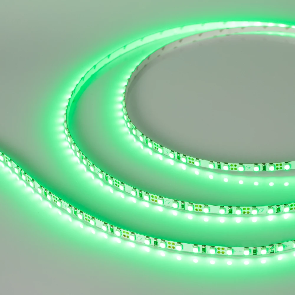 Лента RT-A120-5mm 12V Green (9.6 W/m, IP20, 2835, 5m) (Arlight, узкая) 015007(2) - Viokon.com
