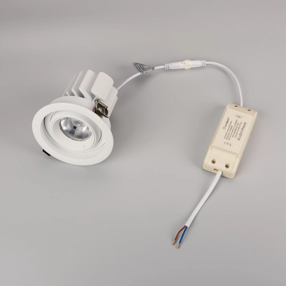 Светильник MS-VORTEX-BUILT-R110-20W Day4000 (WH-WH, 40 deg, 230V) (Arlight, IP20 Металл, 5 лет) 057754 - Viokon.com