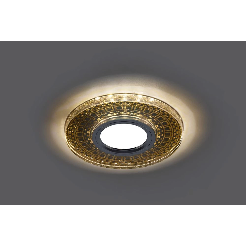 Светильник встраиваемый с LED подсветкой Feron CD981 потолочный MR16 G5.3 прозрачный, золото (32438) - Viokon.com