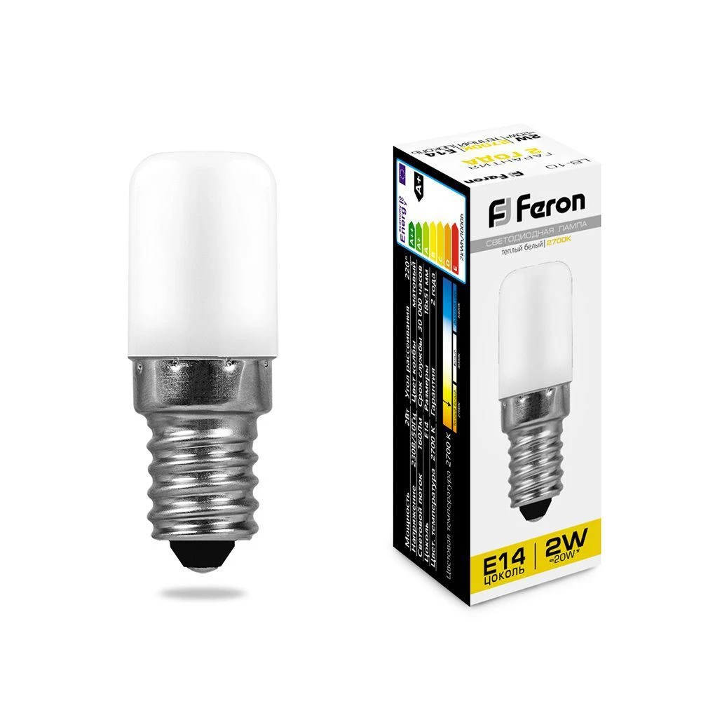 Лампа светодиодная Feron LB-10 E14 2W 230V 2700K (25295) - Viokon.com