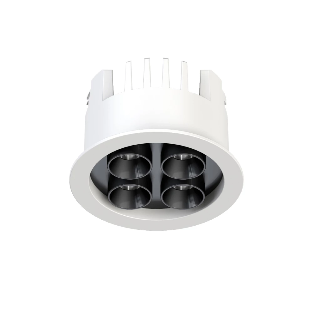 DK2510-WB Встраиваемый светильник SPACE со светодиодом d65 220V 8W 38 4000К IP20 белыйчерный алюминий - Viokon.com