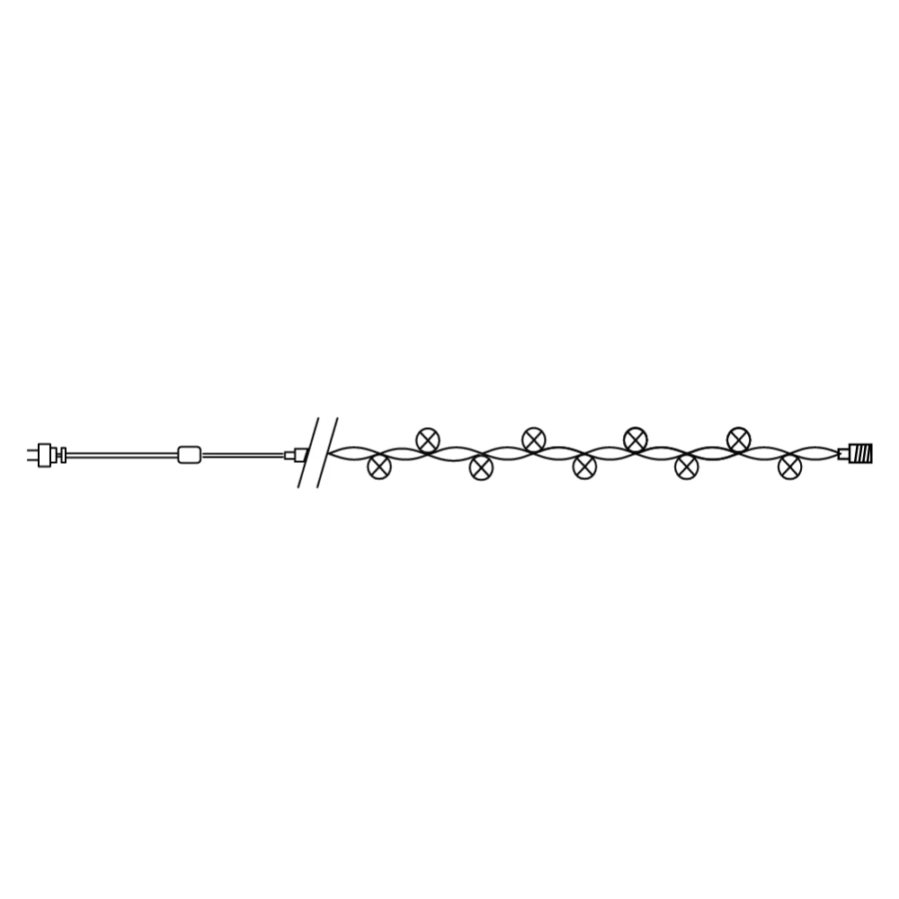 CL43 Гирлянда линейная,  200 LED мультиколор, статичная, 20 м +1.5м, черный шнур (32428) - Viokon.com