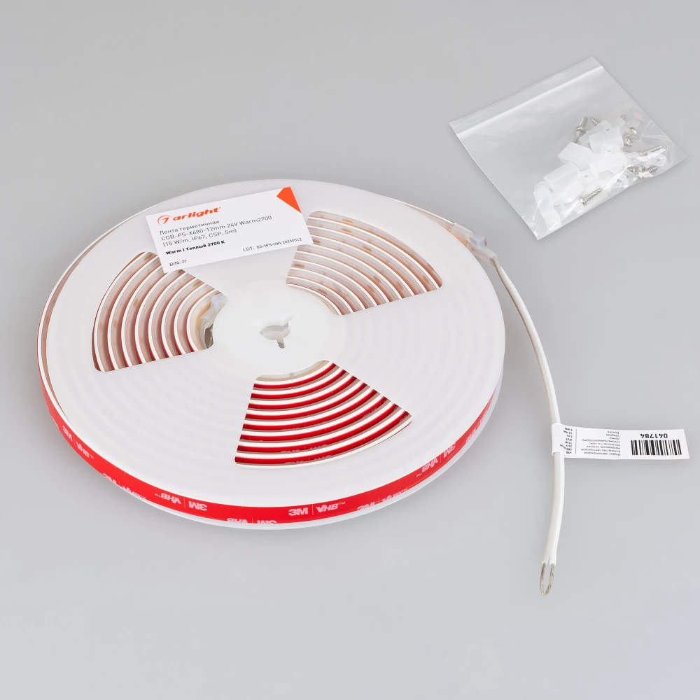 Лента герметичная COB-PS-X480-12mm 24V Warm2700 (15 W/m, IP67, TWP100, 5m) (Arlight, -) 041784(1) - Viokon.com