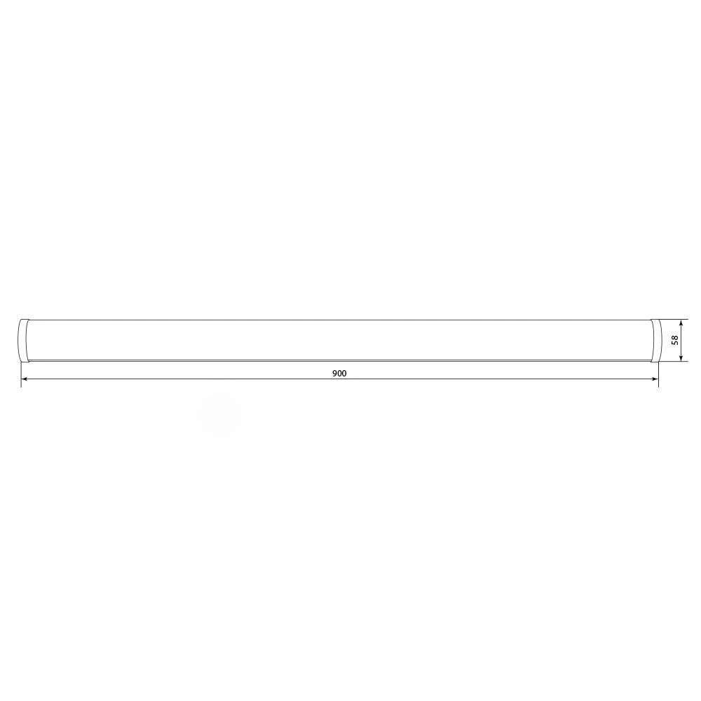 Светодиодный светильник 90LEDs 4000K 18W в пластиковом корпусе IP44, бронза, AL5049 (28744) - Viokon.com