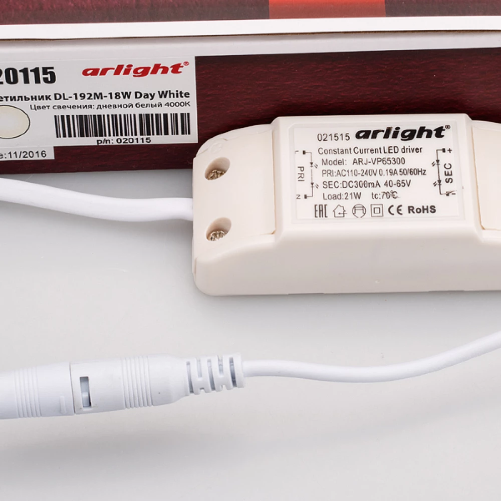 Светильник DL-192M-18W Day White (Arlight, IP40 Металл, 3 года) 020115 - Viokon.com