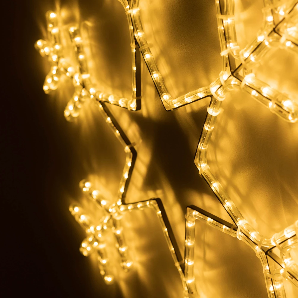 Фигура светодиодная ARD-SNOWFLAKE-M4-750x750-324LED Warm (230V, 18W) (Ardecoled, IP65, 1 год) 034252 - Viokon.com