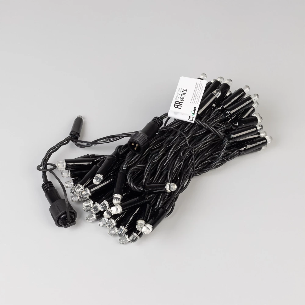 Светодиодная гирлянда ARD-STRING-CLASSIC-9000-BLACK-60LED-LIVE RGB-SPI (12V, 40W) (Ardecoled, IP65, 1 год) 031520 - Viokon.com