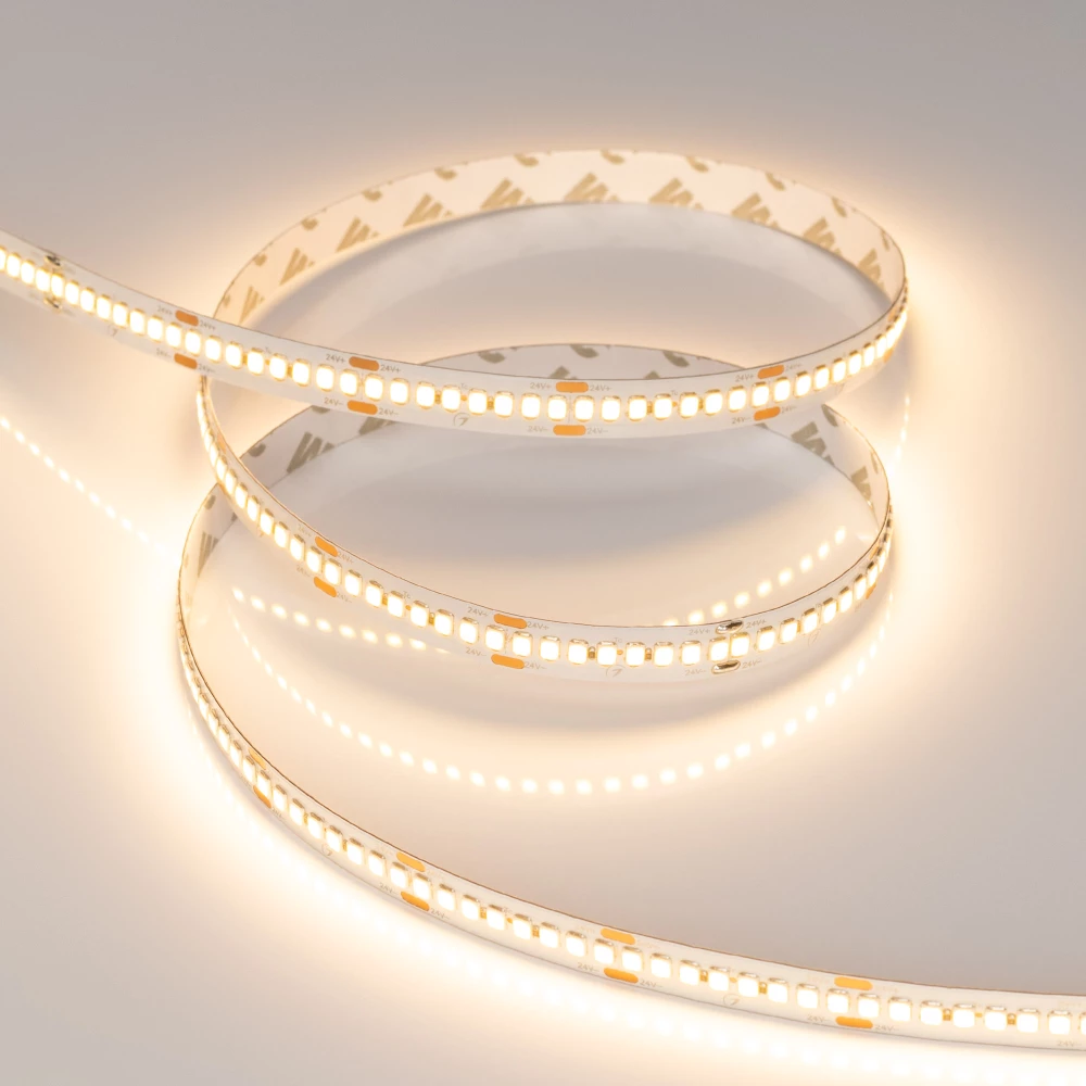 Лента RT-A240-10mm 24V Warm2700 (22 W/m, IP20, 2835, 5m) (Arlight, высок.эфф.150 лм/Вт) 038746 - Viokon.com