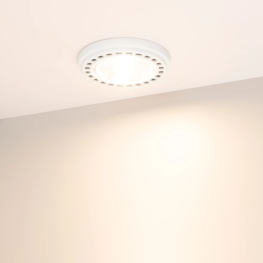 Лампа AR111-UNIT-GU10-15W-DIM Warm3000 (WH, 24 deg, 230V) (Arlight, Металл) 026867 - Viokon.com