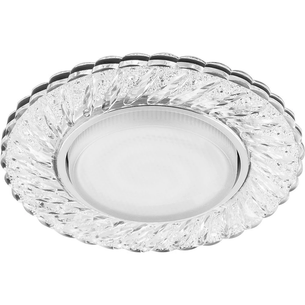 Светильник встраиваемый с белой LED подсветкой Feron CD4021 потолочный GX53 без лампы прозрачный (29474) - Viokon.com