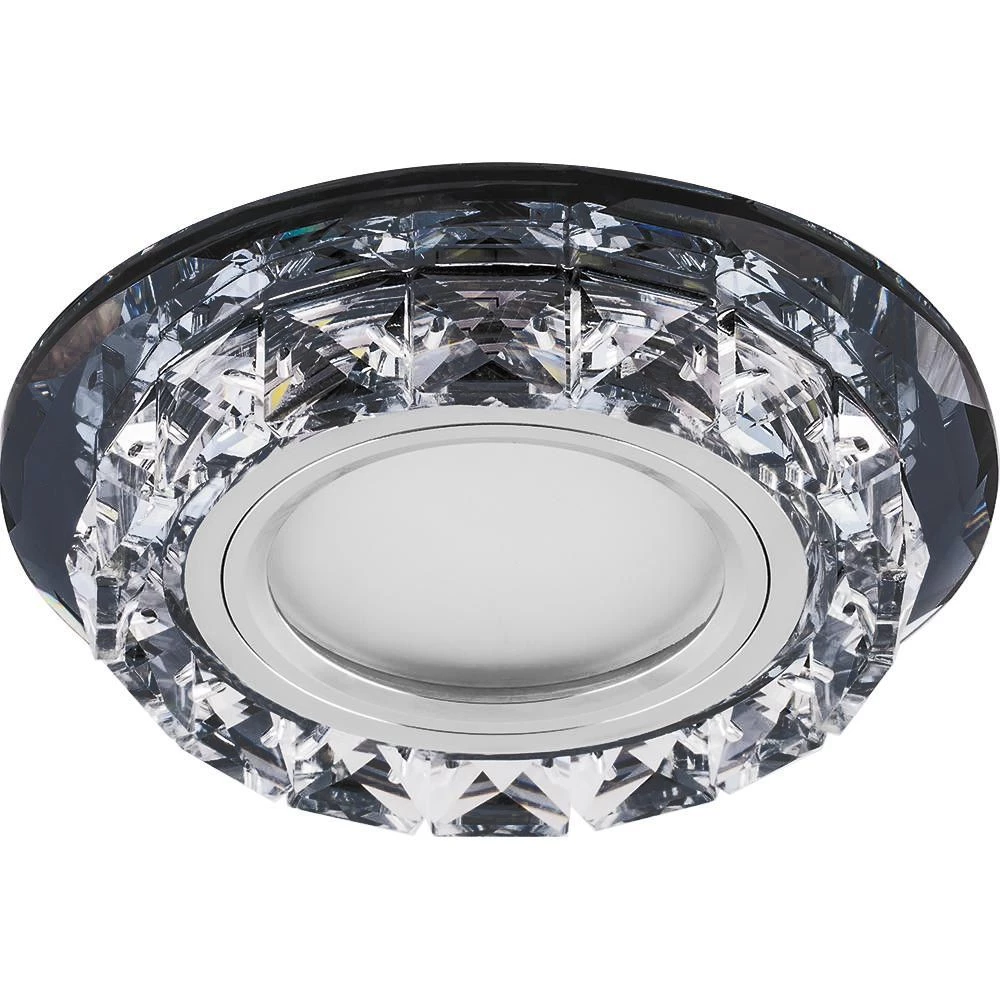 Светильник встраиваемый с белой LED подсветкой Feron CD878 потолочный MR16 G5.3 черный (28822) - Viokon.com