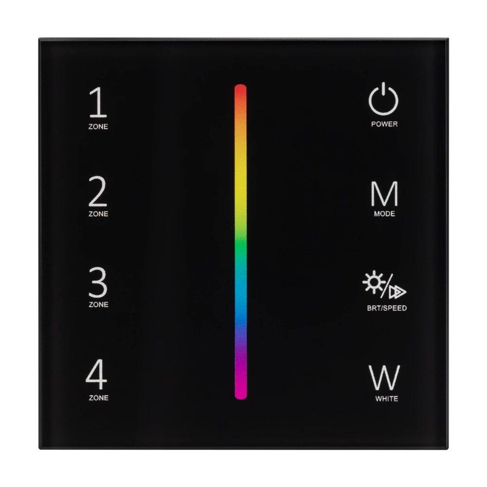 Панель Sens SMART-P30-RGBW Black (230V, 4 зоны, 2.4G) (Arlight, IP20 Пластик, 5 лет) 027104 - Viokon.com