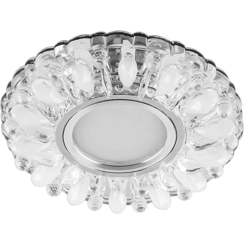 Светильник встраиваемый с белой LED подсветкой Feron CD914 потолочный MR16 G5.3 прозрачный-матовый (29535) - Viokon.com