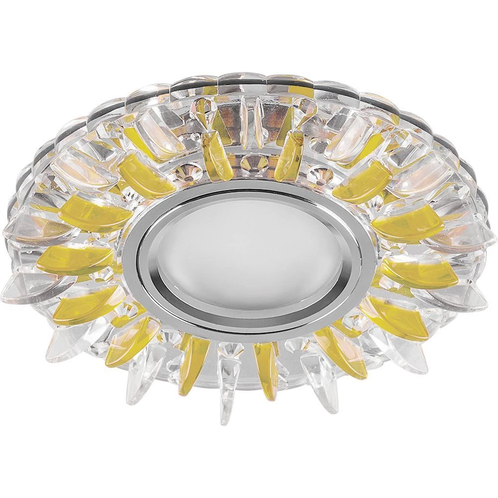 Светильник встраиваемый с белой LED подсветкой Feron CD911 потолочный MR16 G5.3 прозрачный-желтый (28980) - Viokon.com
