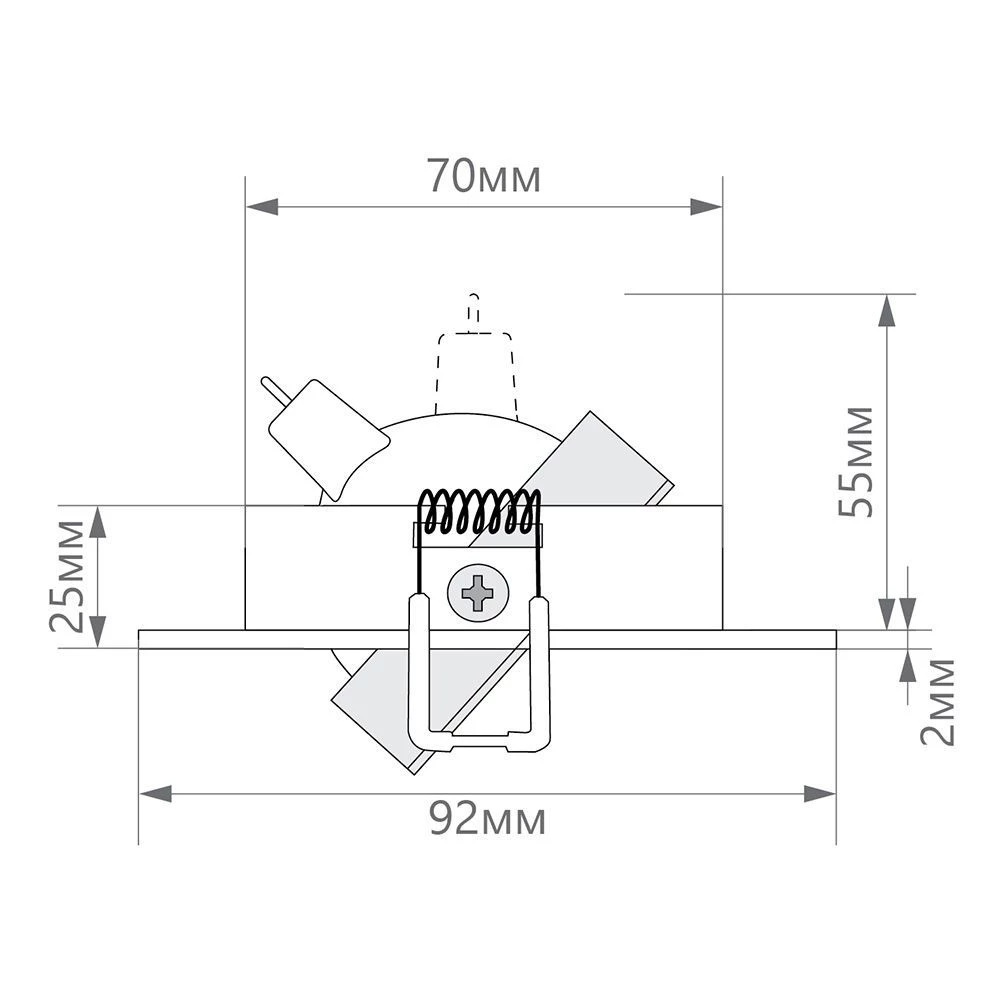 Светильник встраиваемый Feron DL2811 потолочный MR16 G5.3 черный-хром (32644) - Viokon.com