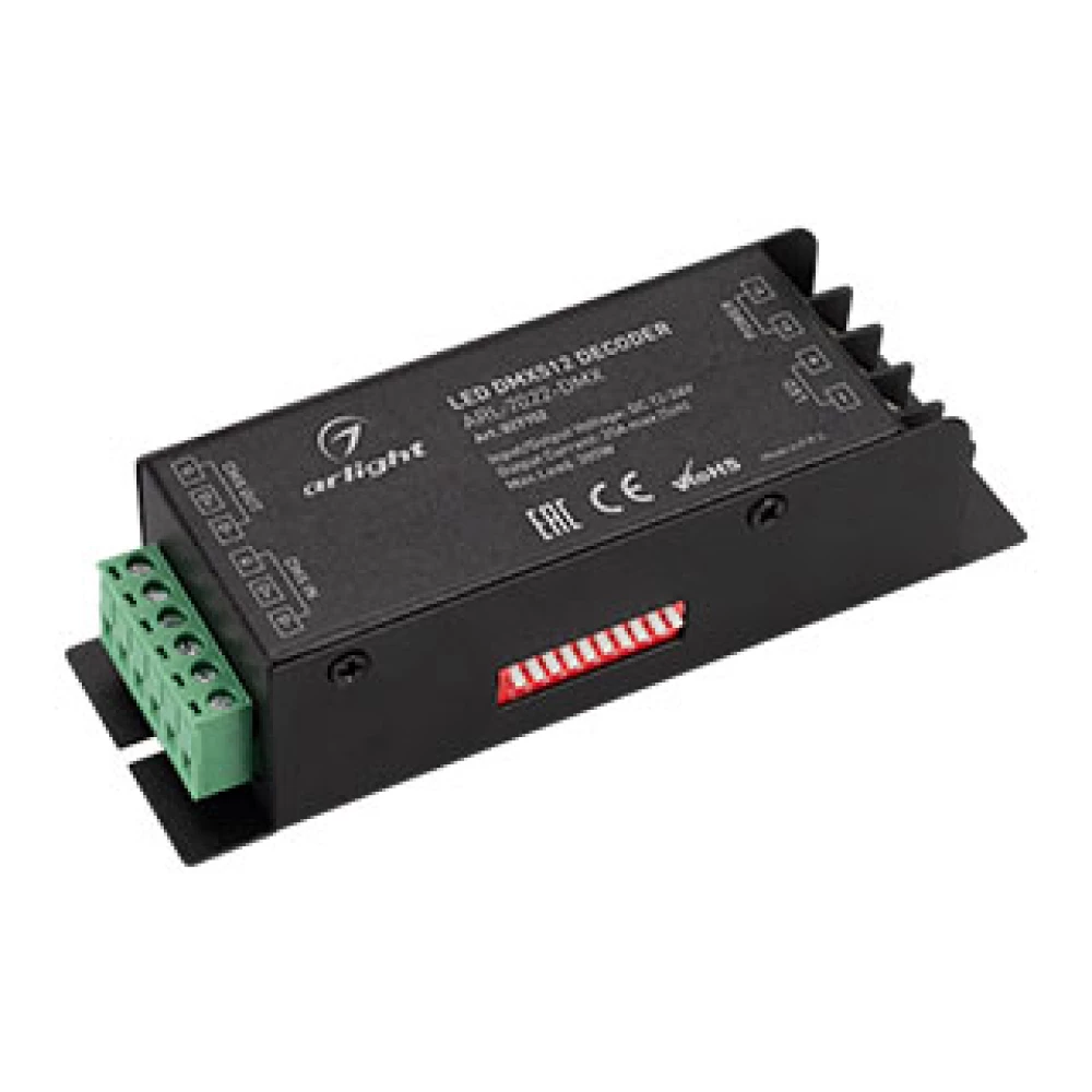 Декодер ARL-7022-DMX (12-24V, 1x25A, DMX512) (Arlight, IP20 Металл, 3 года) 027152 - Viokon.com