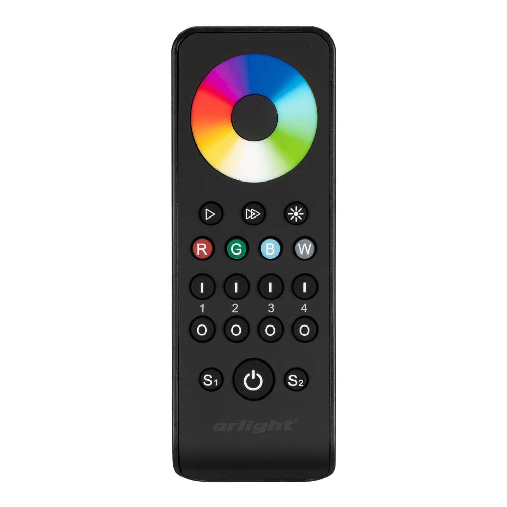 Пульт SMART-R43-RGBW Black (4 зоны, 2.4G) (Arlight, IP20 Пластик, 5 лет) 031939 - Viokon.com