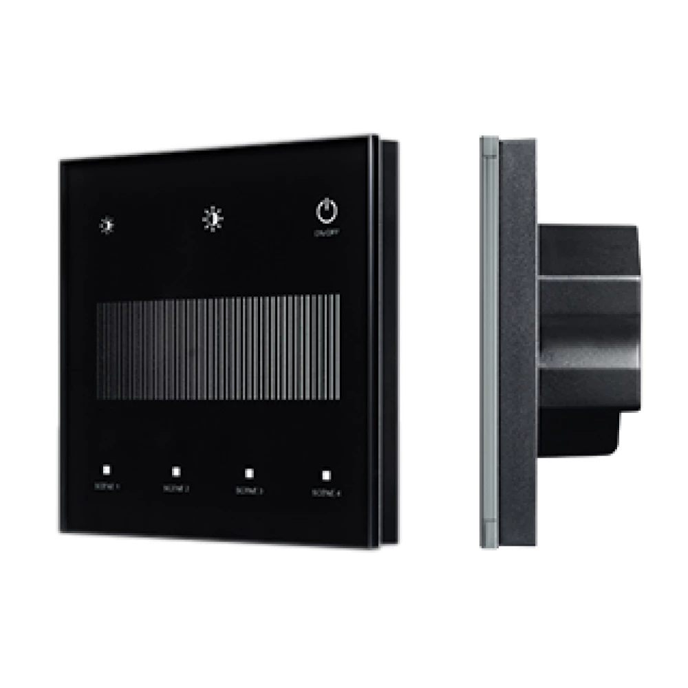 INTELLIGENT ARLIGHT Сенсорная панель SMART-DALI-301-11-1G-4SC-DIM-IN Black (BUS/24V, Touch, 2.4G) (IARL, IP20 Пластик, 5 лет) 046547 - Viokon.com