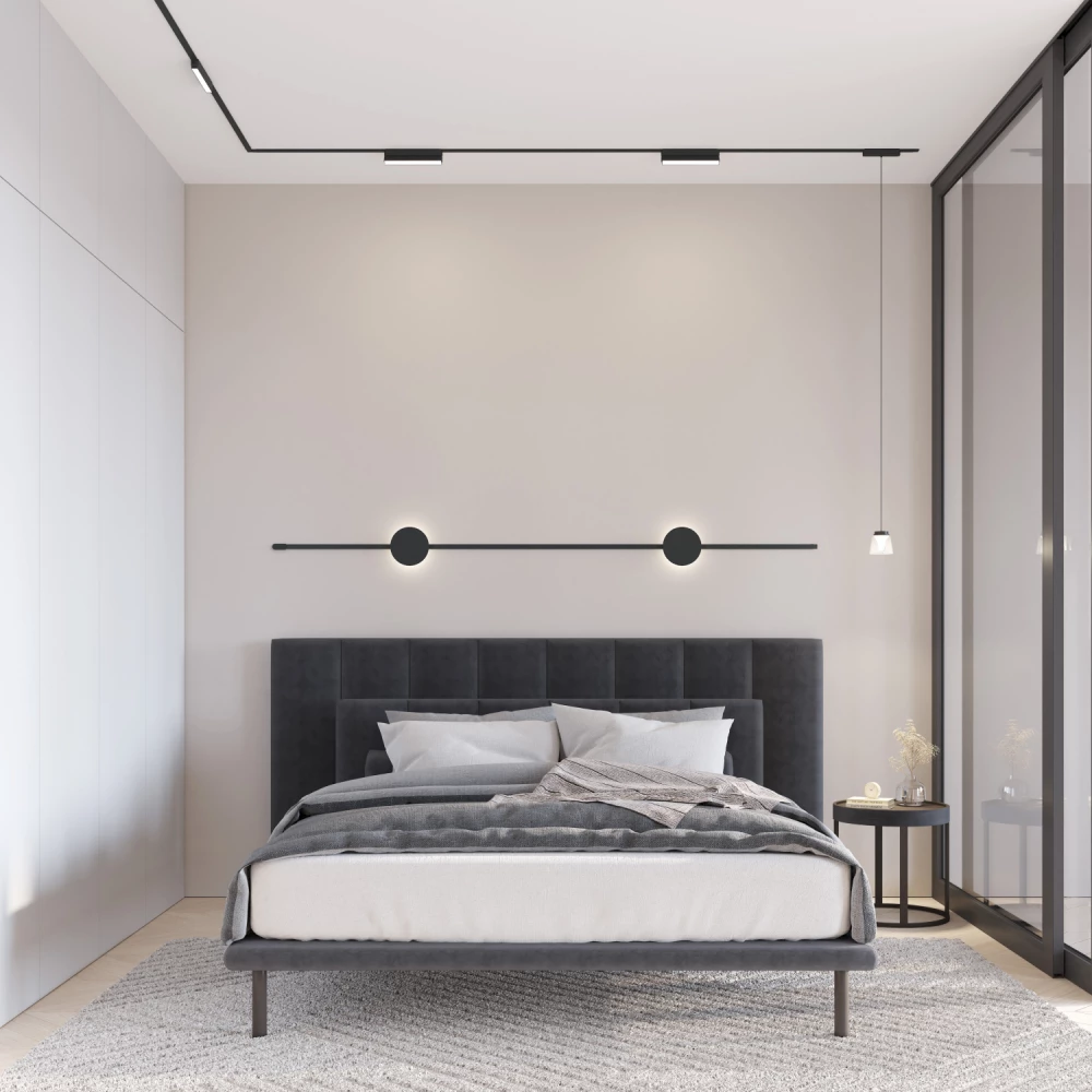 DK5330-BK Светильник для трека Air серия Linear 4000 со светодиодом L230W26H36мм 48V DC 9W RA90 120 4000K IP20 черный алюминий - Viokon.com