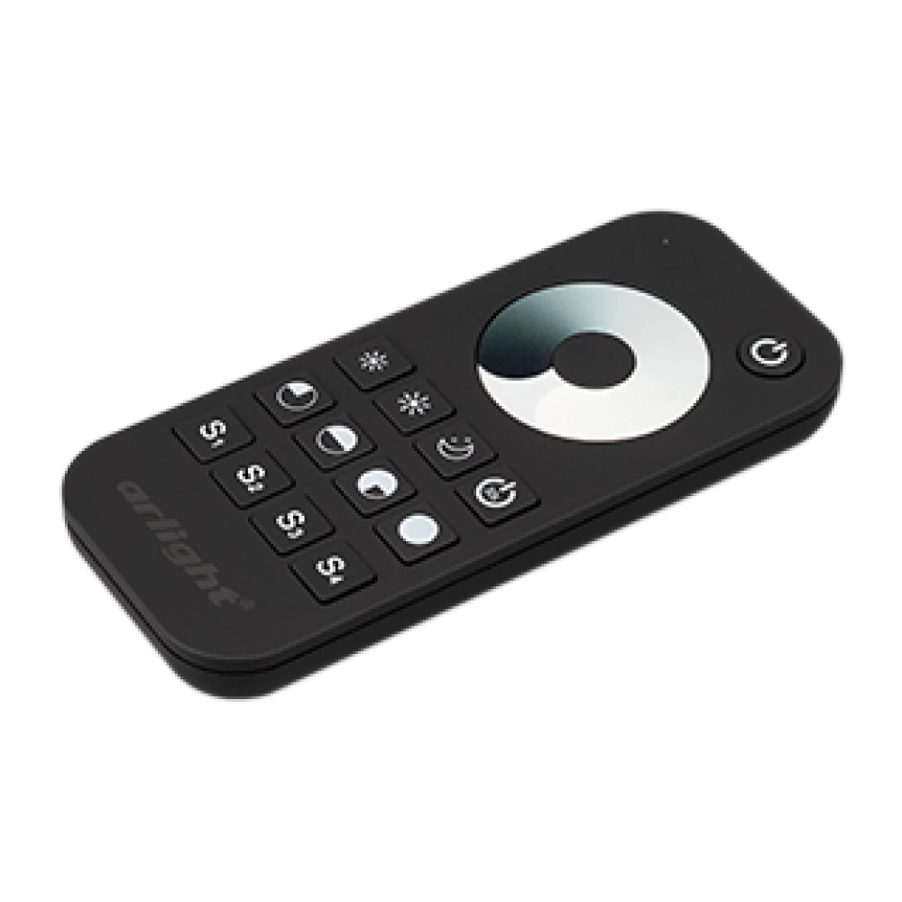 Пульт SMART-R24-DIM Black (1 зона, 2.4G) (Arlight, IP20 Пластик, 5 лет) 031934 - Viokon.com