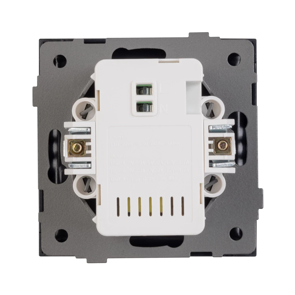 Механизм USB розетки SCT-TENDO-MUAC-PL-BK (5V, 3A, QC3) (Arlight, Черный) 054095 - Viokon.com