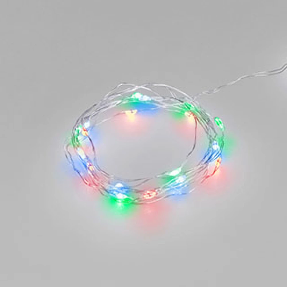 Светодиодная гирлянда ARD-DEW-HOME-2000-CLEAR-20LED-STD RGB (3V, Battery Pack) (Ardecoled, IP20) 062566 - Viokon.com