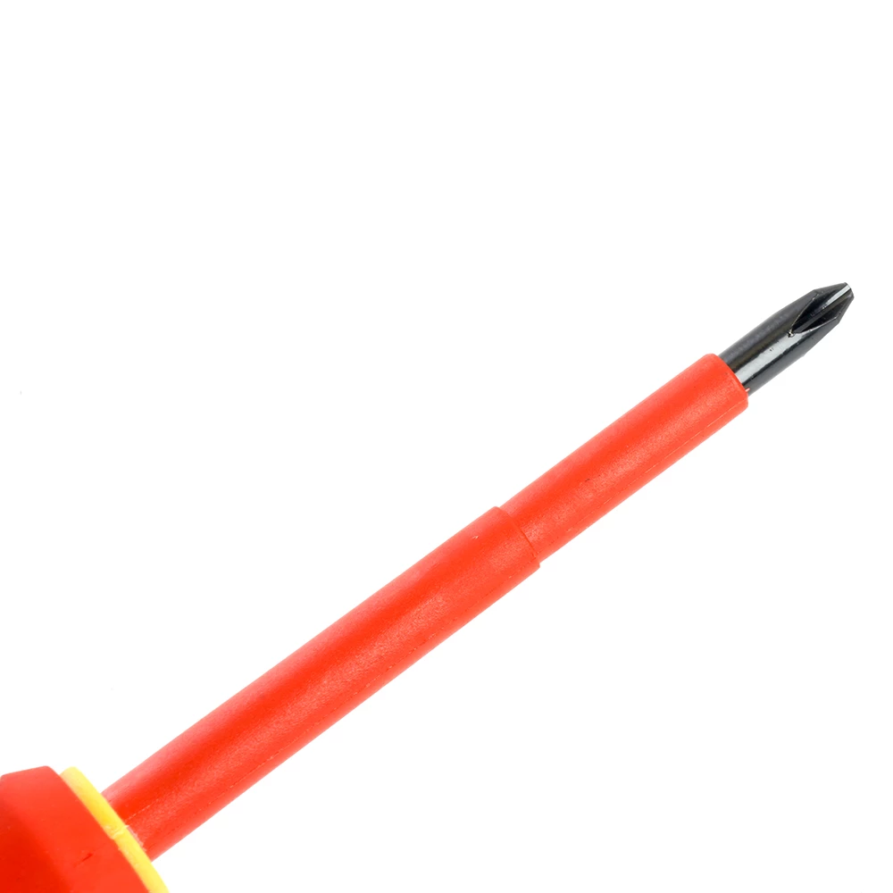 Отвертка крестовая диэлектрическая STEKKER Ph 2 х 100 мм, SDE-PH2-100 (39766) - Viokon.com