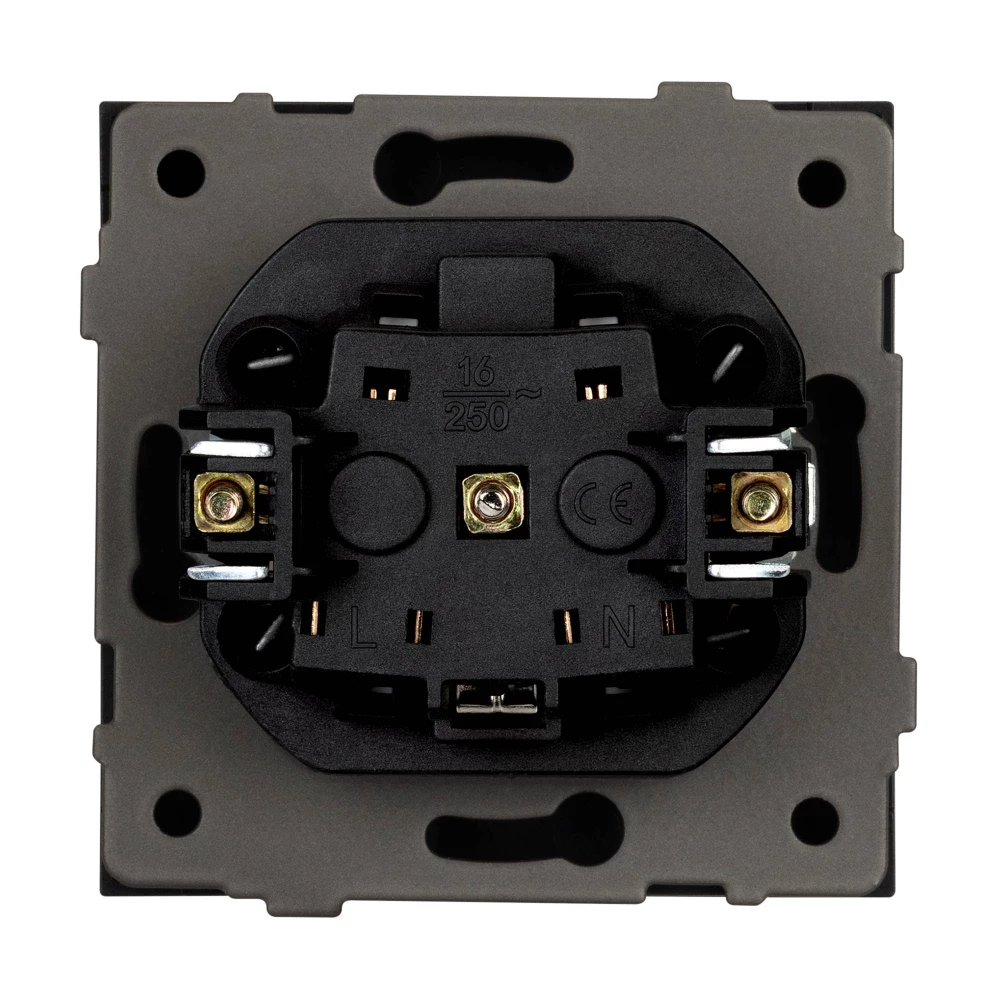 Механизм электрической розетки SCT-TENDO-MEU1-PL-BK (230V, 16A) (Arlight, Черный) 054079 - Viokon.com