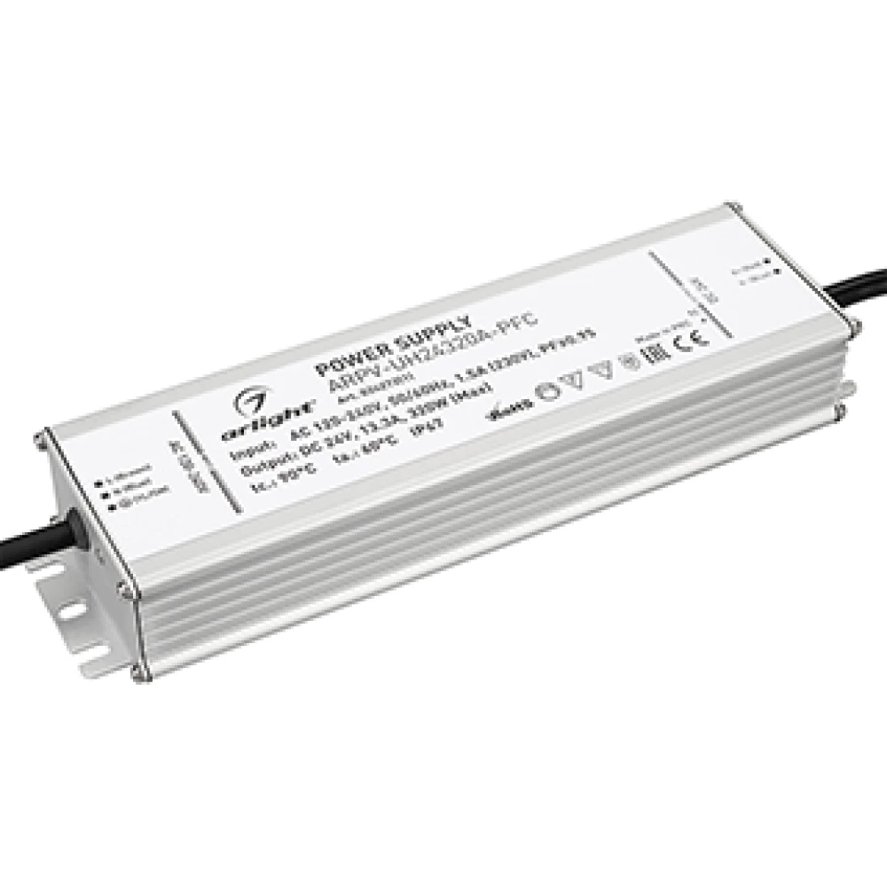 Блок питания ARPV-UH24320A-PFC (24V, 13.3A, 320W) (Arlight, IP67 Металл, 7 лет) 024272(1) - Viokon.com