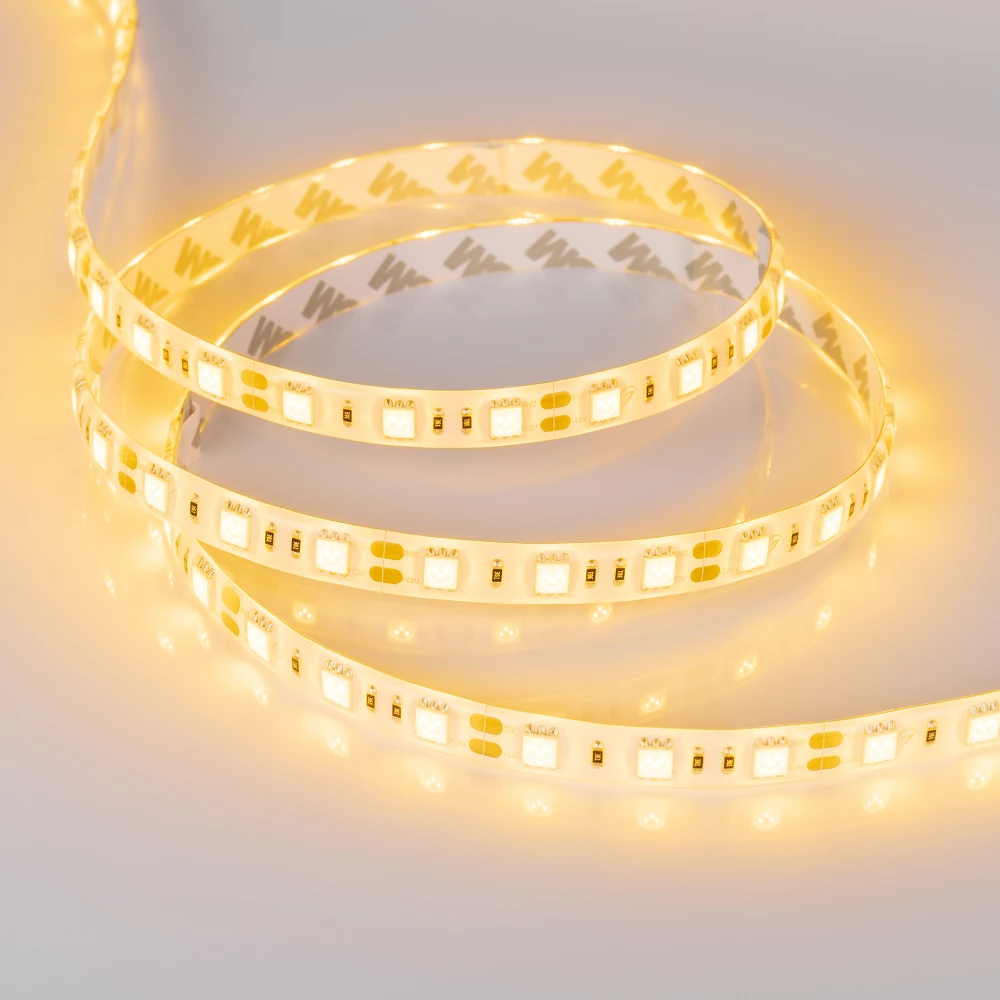 Лента RTW 2-5000SE 12V Yellow 2x (5060, 300 LED, LUX) (Arlight, 14.4 Вт/м, IP65) 015444 - Viokon.com