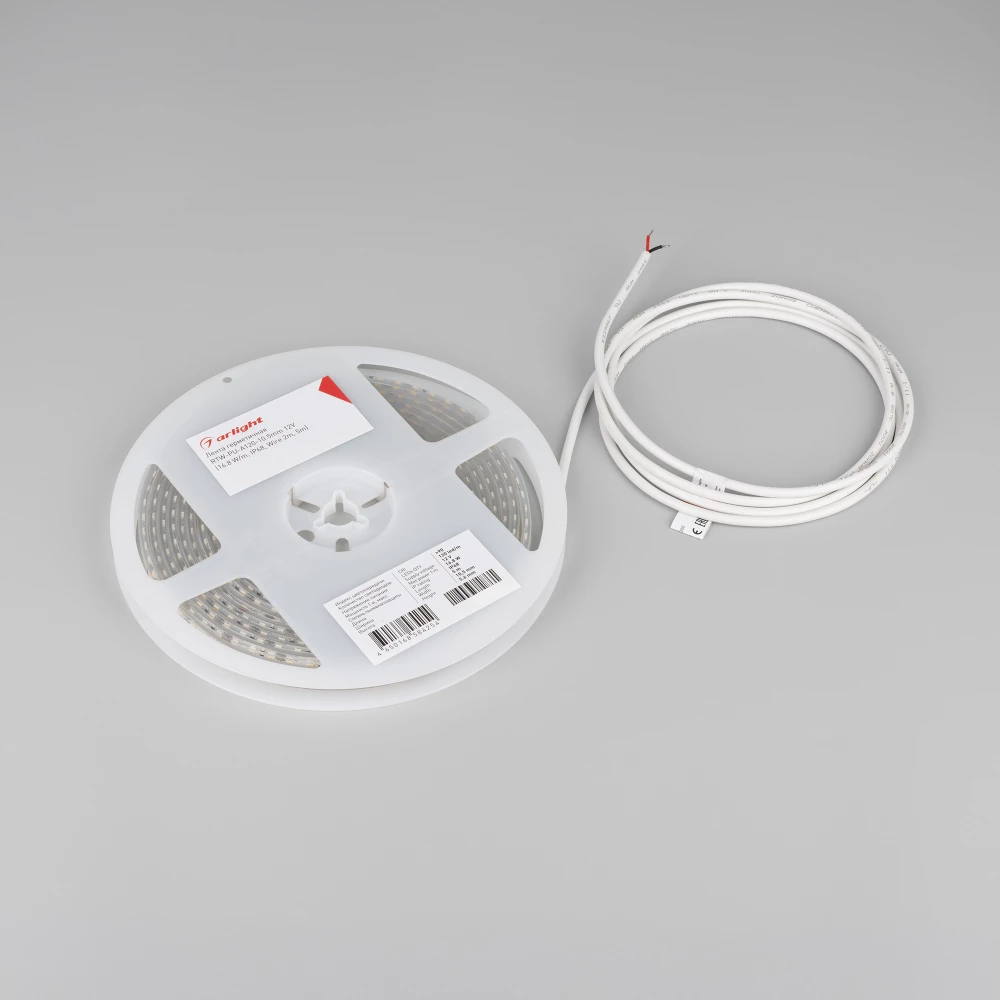 Лента герметичная RTW-PU-A120-10.5mm 12V Warm3000 (16.8 W/m, IP68, Wire 2m, 5m) (Arlight, -) 029598(3) - Viokon.com