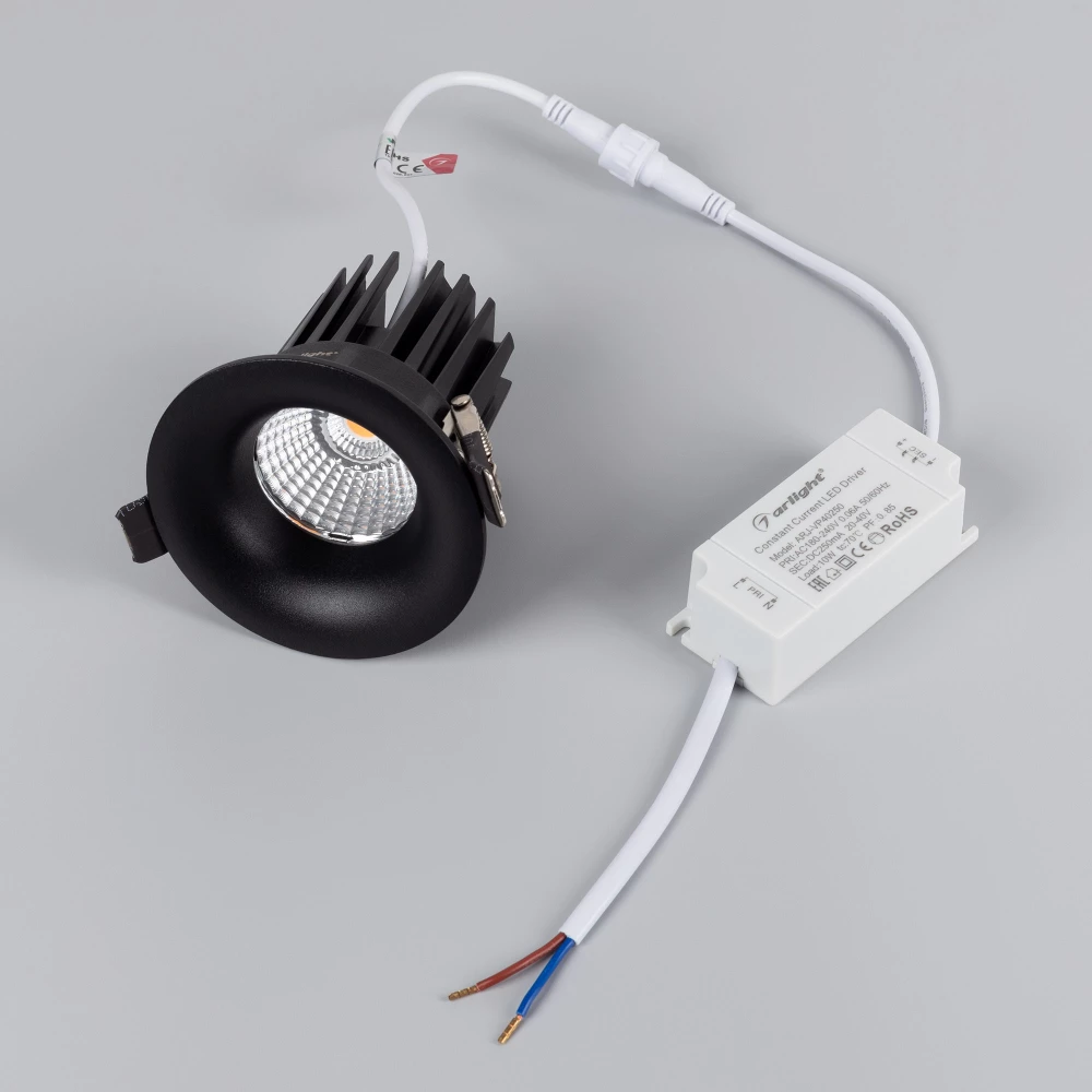 Светильник MS-FOGGY-BUILT-R86-10W Warm3000 (BK, 60 deg, 230V) (Arlight, IP54 Металл, 5 лет) 044630 - Viokon.com