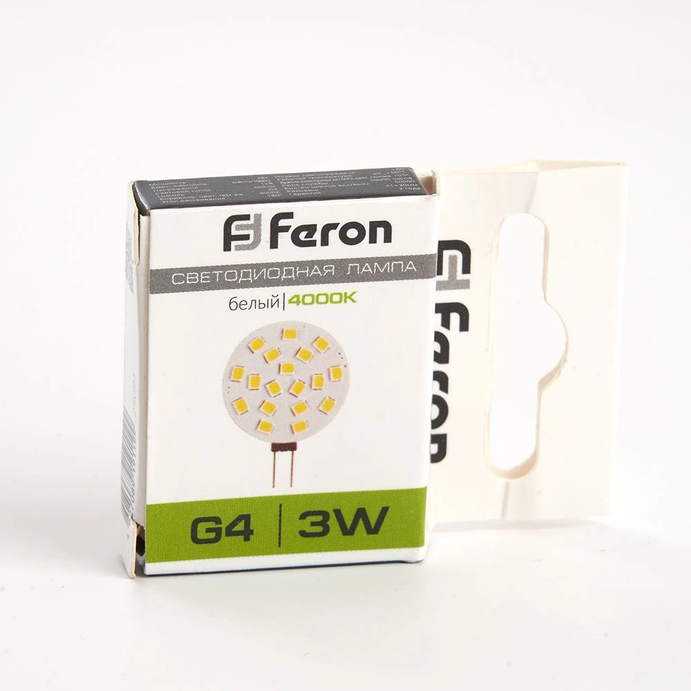 Лампа светодиодная Feron LB-16 G4 3W 12V 4000K (25093) - Viokon.com
