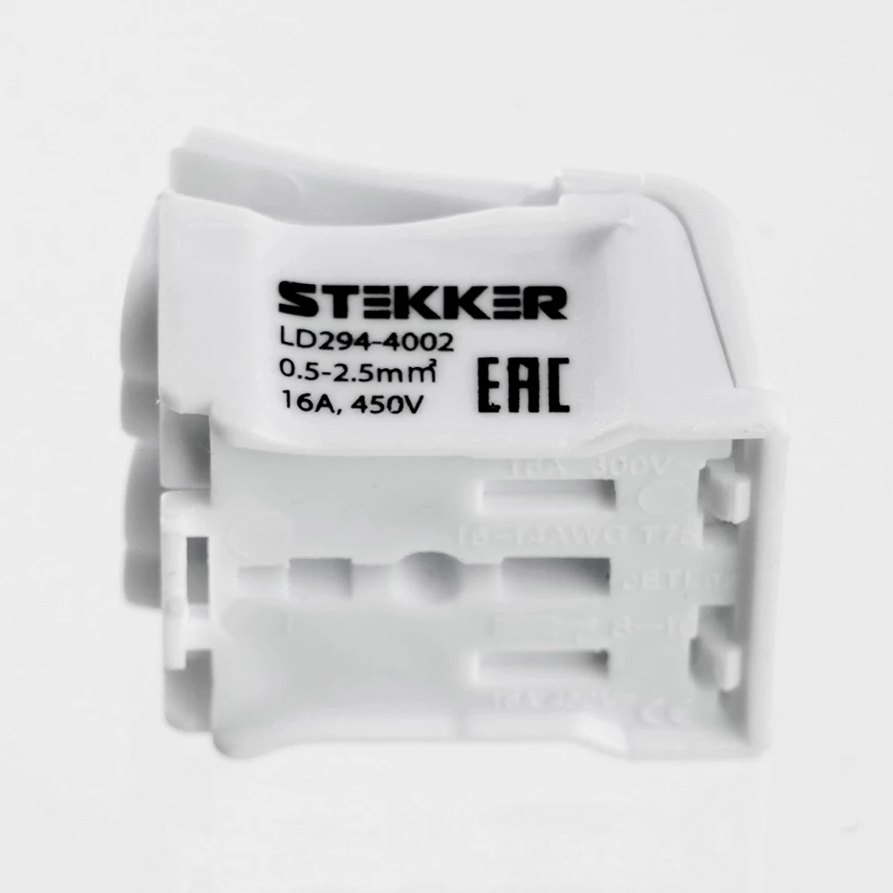 Клемма монтажная STEKKER, LD294-4002, для подключения фазных проводников, 2 контактные группы (3 ввода, 3 вывода на полюс) (32733) - Viokon.com