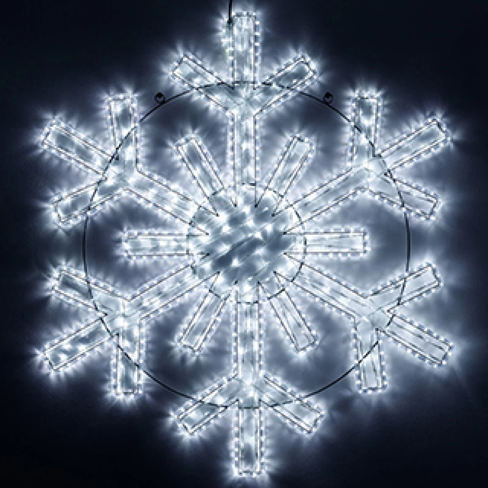 Фигура светодиодная ARD-SNOWFLAKE-M11-1250x1200-604LED White (230V, 36.5W) (Ardecoled, IP65, 1 год) 034260 - Viokon.com