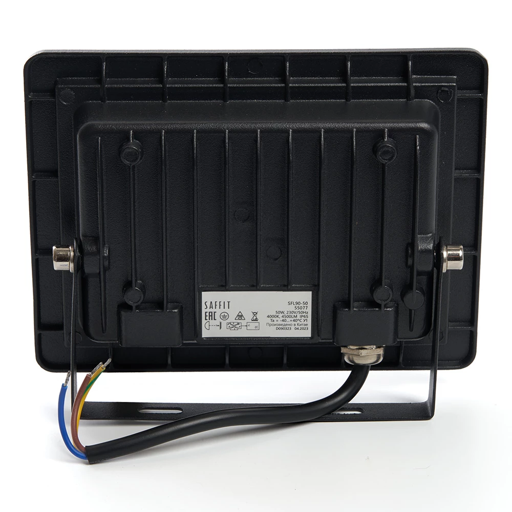 Светодиодный прожектор SAFFIT SFL90-50 IP65 50W 4000K черный (55077) - Viokon.com