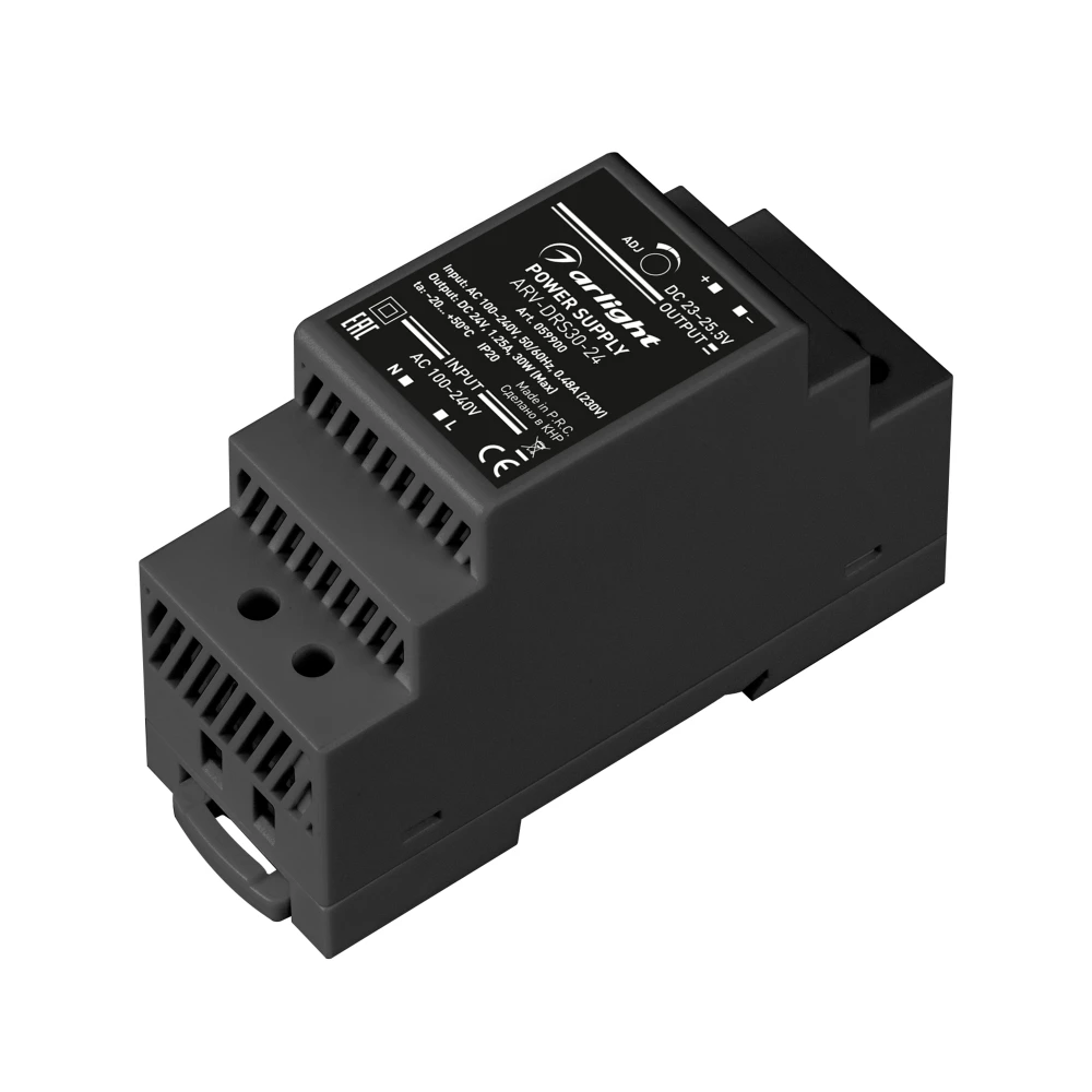 Блок питания ARV-DRS-36-24 (24V, 1.5A, 36W) (Arlight, IP20 DIN-рейка 5 лет) 059900 - Viokon.com