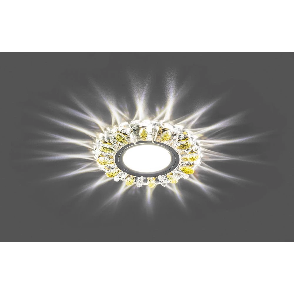 Светильник встраиваемый с белой LED подсветкой Feron CD914 потолочный MR16 G5.3 прозрачный-желтый (28986) - Viokon.com